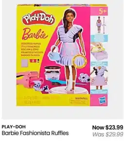 Myer PLAY-DOH Barbie Fashionista Ruffles offer