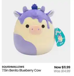 Myer SQUISHMALLOWS 7.5in Benito Blueberry Cow offer