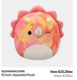Myer SQUISHMALLOWS 16 Inch Assorted Plush offer
