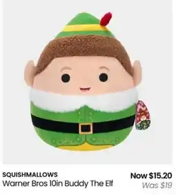 Myer SQUISHMALLOWS Warner Bros 10in Buddy The Elf offer