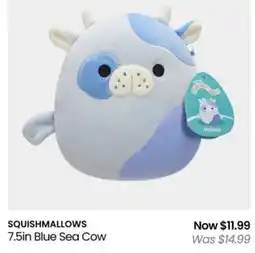 Myer SQUISHMALLOWS 7.5in Blue Sea Cow offer