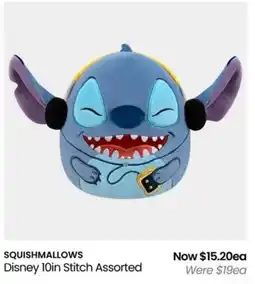 Myer SQUISHMALLOWS Disney 10in Stitch Assorted offer