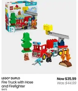 Myer LEGO DUPLO Fire Truck with Hose and Firefighter offer