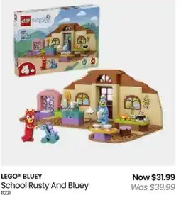 Myer LEGO BLUEY School Rusty And Bluey offer