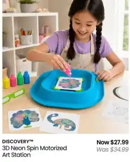 Myer DISCOVERY 3D Neon Spin Motorized Art Station offer