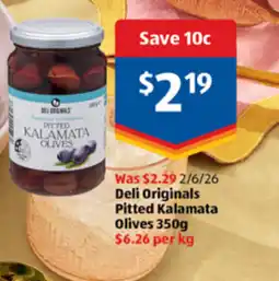ALDI Deli Originals Pitted Kalamata Olives offer