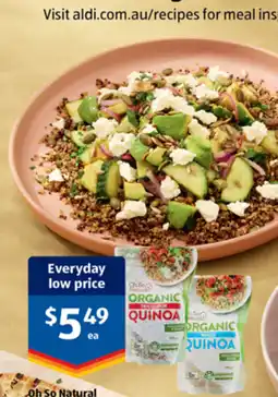 ALDI Oh So Natural Organic Quinoa offer