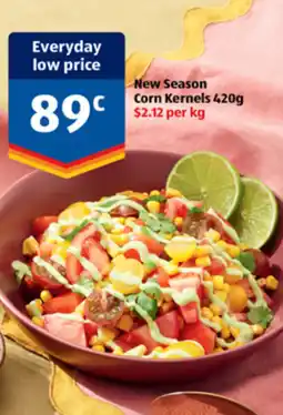 ALDI New Season Corn Kernels offer