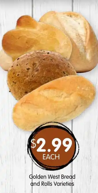 Golden West Bread and Rolls Varieties