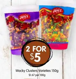 Spudshed Juicy Wacky Clusters Varieties offer