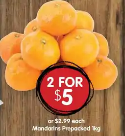 Spudshed Mandarins Prepacked offer