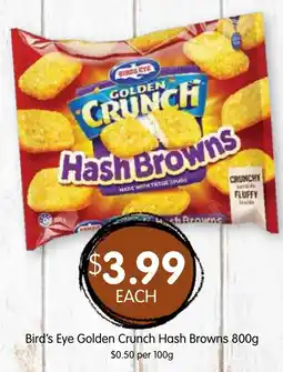 Spudshed Bird's Eye Golden Crunch Hash Browns offer