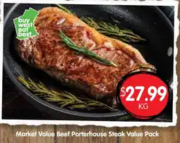 Spudshed Market Value Beef Porterhouse Steak Value Pack offer