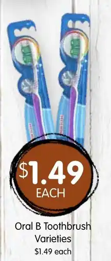 Spudshed Oral B Toothbrush Varieties offer