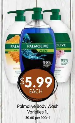 Spudshed Palmolive Body Wash Varieties offer