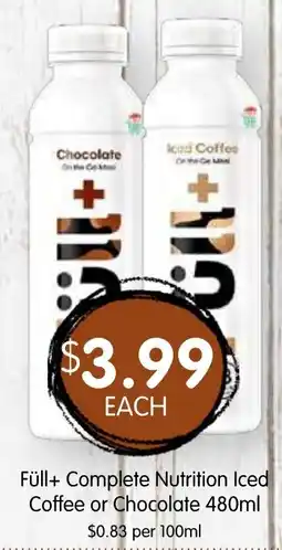 Spudshed Füll+ Complete Nutrition Iced Coffee or Chocolate offer