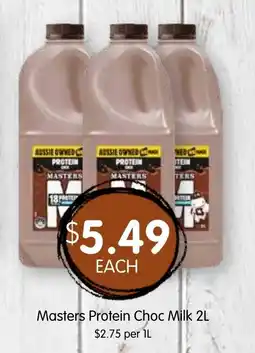 Spudshed Masters Protein Choc Milk offer