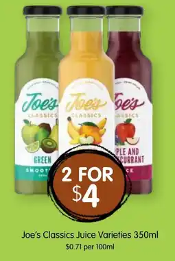 Spudshed Joe's Classics Juice Varieties offer