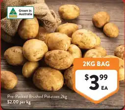 Foodworks Pre-Packed Brushed Potatoes offer