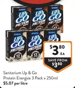Foodworks Sanitarium Up & Go Protein Energize offer