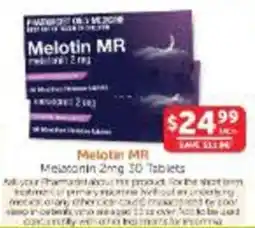 WHOLELIFE Melotin MR Melatonin 2mg 50 Tablets offer