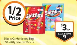 Foodworks Skittles Confectionery Bags offer