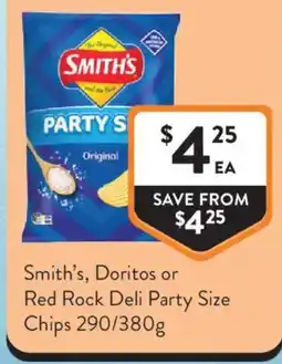 Foodworks Smith's Party Size Chips offer