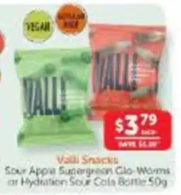 WHOLELIFE Vaili Snacks Sour Apple SuperGreen Glo-Worms offer