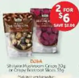 WHOLELIFE DJ&A Shitake Mushroom Crisps or Crispy Beetroot Slices offer