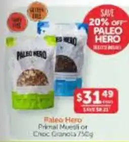WHOLELIFE Paleo Hero Primal Muesli or Choc Granola offer