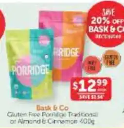 WHOLELIFE Bask & Co Porridge offer
