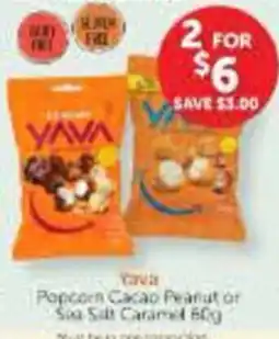 WHOLELIFE Yava Popcorn Cacao Peanut or Sea Salt Caramel offer