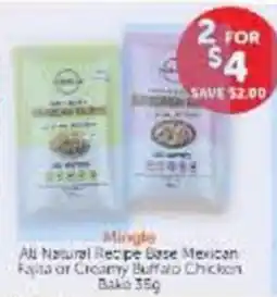 WHOLELIFE Mingla All Natural Recipe Base Mexican Fajita or Creamy Buffalo Chicken Bake offer