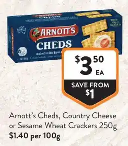 Foodworks Arnott's Cheds offer