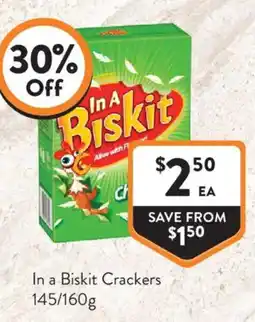 Foodworks In a Biskit Crackers offer