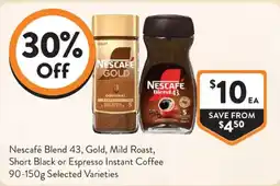 Foodworks Nescafe Blend 43, Gold, Mild Roast offer