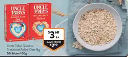 Foodworks Uncle Tobys Rolled Oats offer