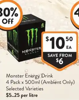 Foodworks Monster Energy Drink offer