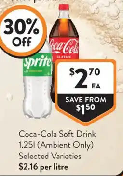 Foodworks Coca-Cola Soft Drink offer