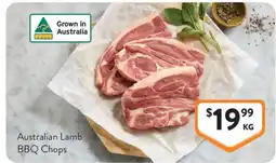 Foodworks Australian Lamb BBQ Chops offer