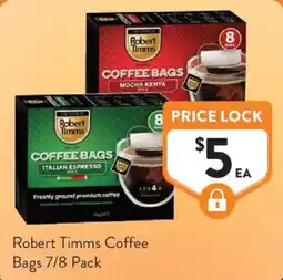 Foodworks Robert Timms Coffee Bags offer