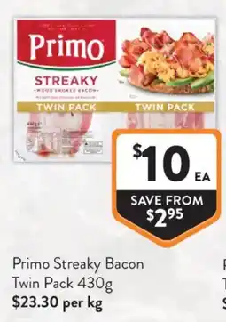 Foodworks Primo Streaky Bacon offer