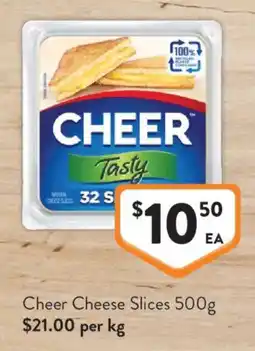 Foodworks Cheer Cheese Slices offer