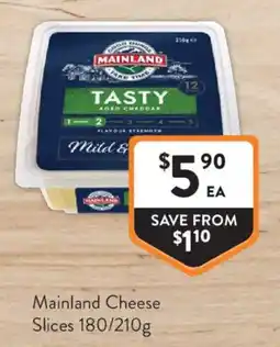 Foodworks Mainland Cheese Slices offer