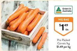 Foodworks Pre-Packed Carrots offer