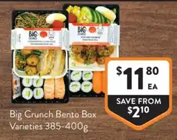 Foodworks Big Crunch Bento Box Varieties offer