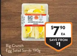 Foodworks Big Crunch Egg Salad Sando offer