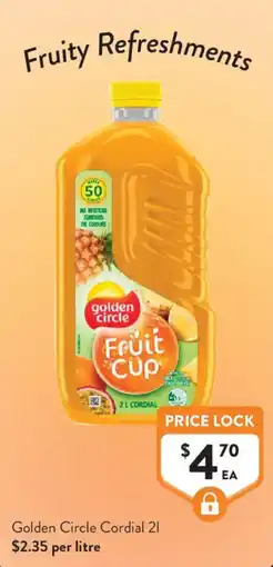 Foodworks Golden Circle Fruit Cup offer
