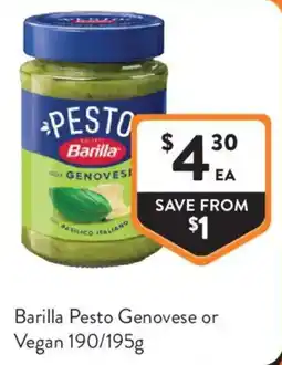 Foodworks Barilla Pesto Genovese offer