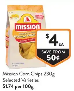 Foodworks Mission Corn Chips offer